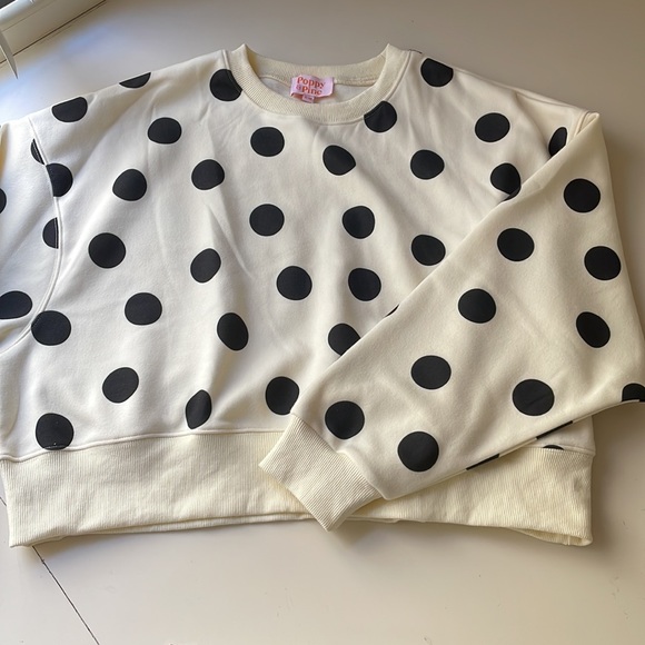Poppy & Pine Polka Dot Crop Sweatshirt - Picture 2 of 10